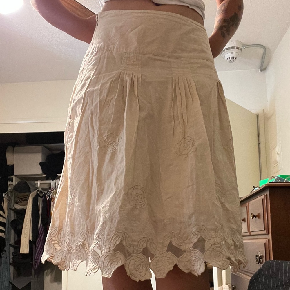 Pleated midi skirt